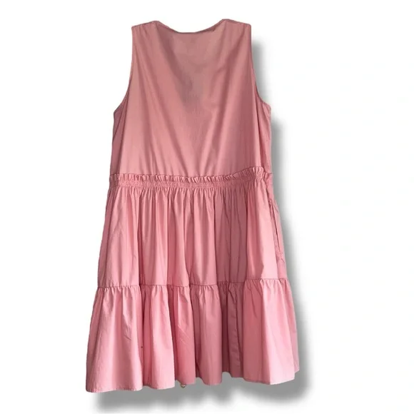 Nautica Jeans lace-up tiered ruffled sleeveless dress with denim accent NWT - Picture 5 of 8